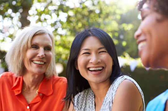 women laughing together